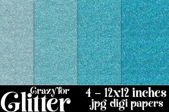 Crazy for Glitter Backgrounds, Blue 3: A Sparkling Design Asset