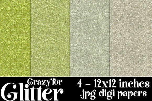 Crazy for Glitter Backgrounds, Green 3: A Digital Sparkle for Modern Creators