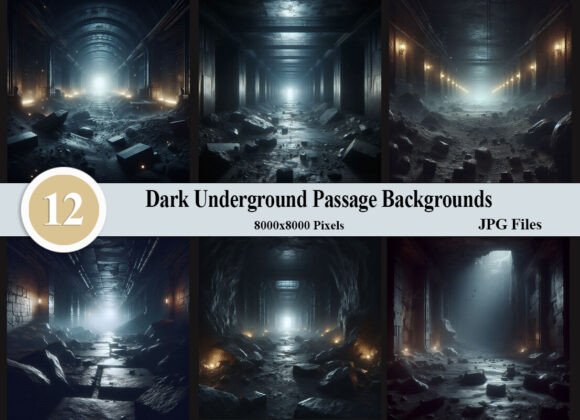 Dark Underground Passage Backgrounds: Instant Atmosphere for Your Designs