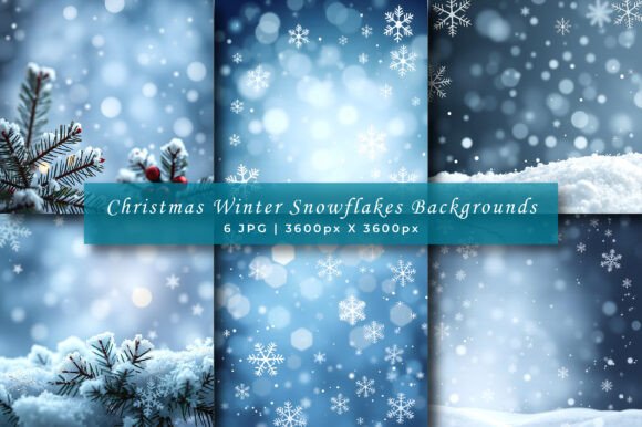 Elevate Your Holiday Projects with Christmas Winter Snowflakes Backgrounds