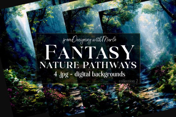 Enchanting Fantasy Nature Path Trails Backgrounds 2