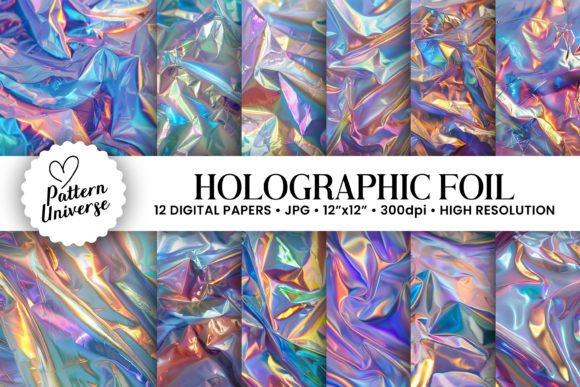 Holographic Foil Texture Backgrounds: A Modern Design Asset