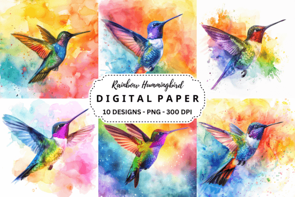 Infusing Joy: The Visual Power of Rainbow Hummingbird Backgrounds