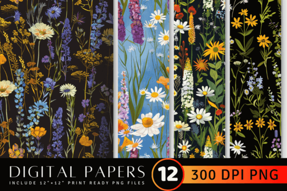 Meadow Flowers Digital Paper: A Designer's Toolkit