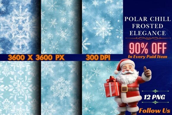 Polar Chill Frosted Elegance: Icy Backgrounds for Modern Design