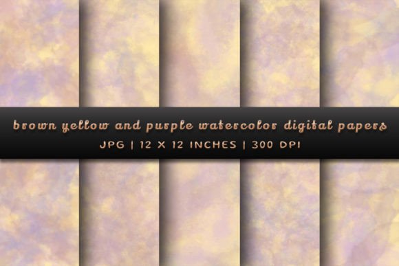 Rich, Earthy Hues: Using Brown, Yellow, and Purple Watercolor Backgrounds