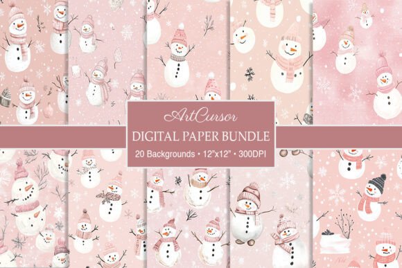 Seamless Pink Winter Snowman Backgrounds: A Creative Guide