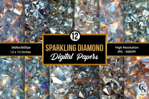 Sparkling Diamond Texture Backgrounds: A Designer's Go-To for Luxury