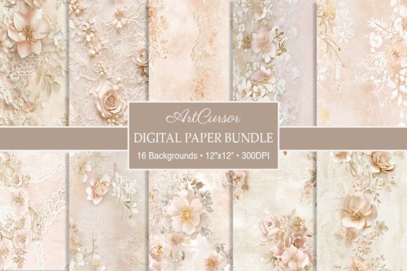 Timeless Elegance: Vintage Floral Wedding Lace Backgrounds for Creative Projects