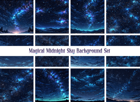 Transform Any Design with Starry Midnight Sky Backgrounds