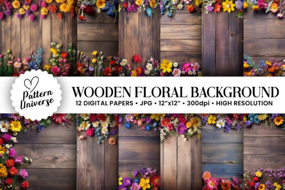 Wildflowers on Wooden Backgrounds: A Fresh Take on Natural Design